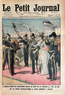 LE PETIT JOURNAL 1912 Nr. 1107 ROI D'ANGLETERRE A MALTE - VEDRINES EN AEROPLANE