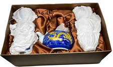Vintage 8 Piece Japanese Style Dragon Motif GOLD Hand Painted Ceramic Tea Set