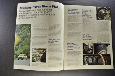1978 Fiat Brochure 124 Sport Spider X1/9 128 131 Coupe Wagon