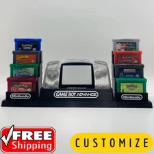 Gameboy Advance & 18 Game Cartridges - DISPLAY ONLY (Customize Colors)