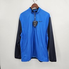 Nike Golf 1/4 Zip Shield Windbreaker Jacket Men's Size XL 726405-406 NEW Blue