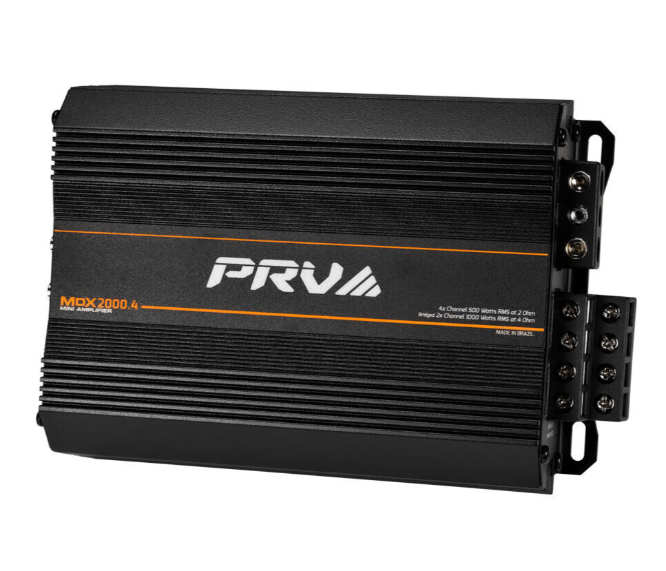 PRV MDX2000.4 2 Ohm Mini 4 Channel 4x 500 Watts Amp Compact Car