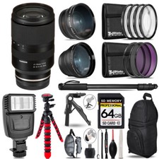 Tamron 17-70mm f/2.8 III RXD Lens for FUJIFILM -3 Lenses Flash Tripod -64GB Kit