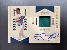 2020 Panini Absolute Jersey Signatures Justin Dunn Auto #/99 Mariners Cin Reds