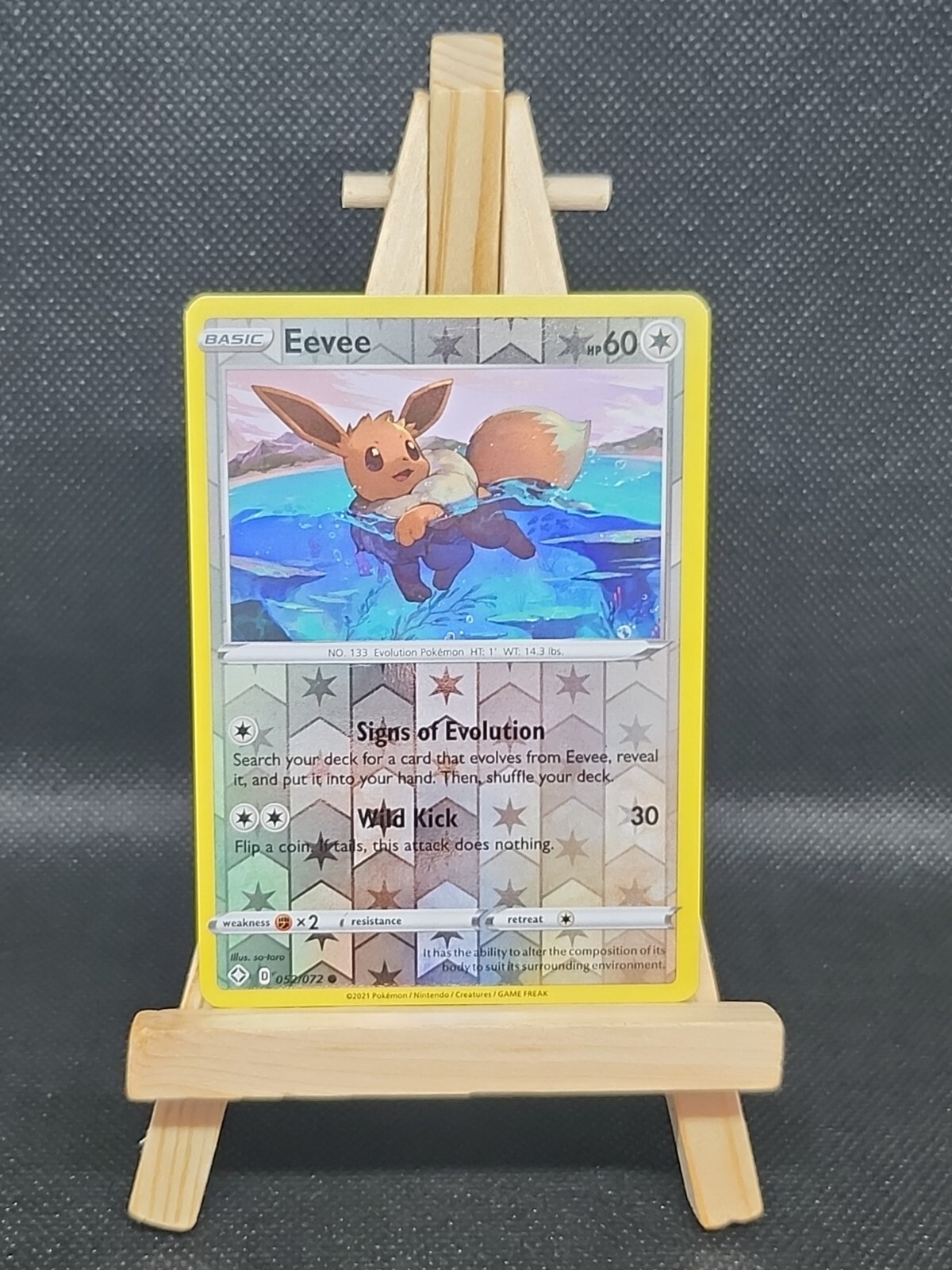Eevee 052/072 - Shining Fates - Reverse Holo Pokemon Card - Near Mint (NM)