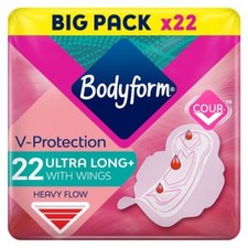 Image of Bodyform Ultra Super Long Towel with Wings, 24 Pads
