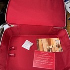 Estee Lauder Red Velvet Cosmetic Makeup Train Bag Carrier Case Overnight Travel — photo 7