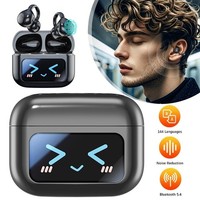 Bluetooth Headphones with AI Translation Ear Clip Earphones Touch Control Earbud