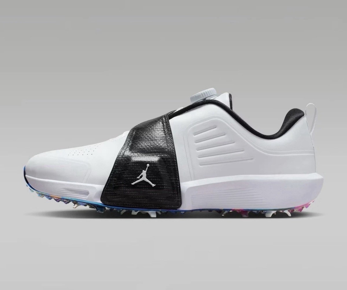 Nike Jordan Air Rev White Black Athletic Golf Shoes FV6338 
