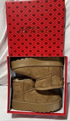 Hot Cakes Girls  Boots Brown Faux Fur Inside Size 13m