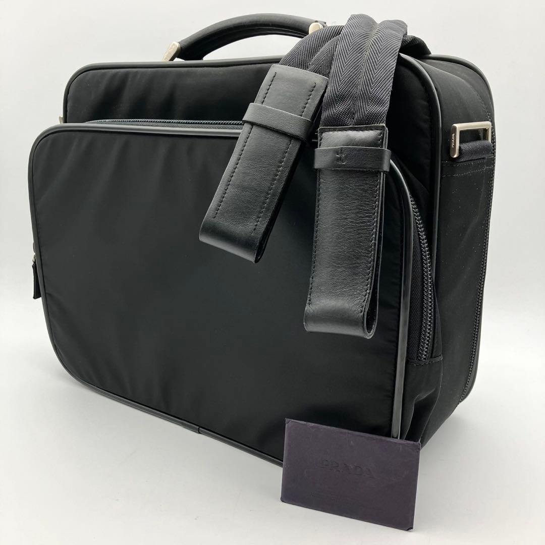 PRADA Business Bag Shoulder Bag 2way Nylon Black