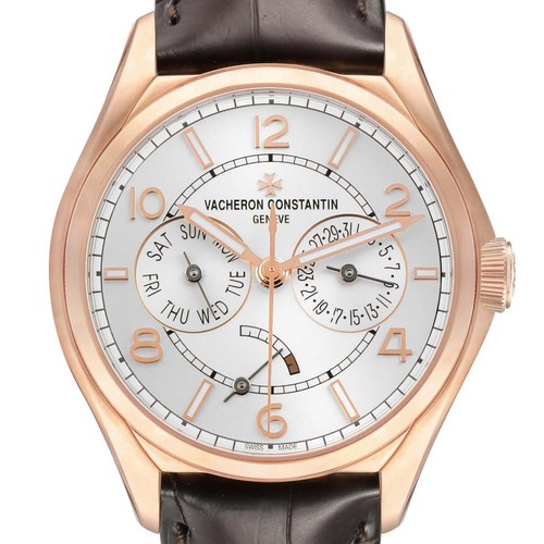 Vacheron Constantin FiftySix Day-Date Silver Dial Rose Gold Watch 4400E Box Card