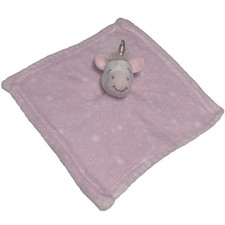 Hudson Baby Unicorn Blanket Lovey Pink Fleece Gold Stars Girl Soft Cozy