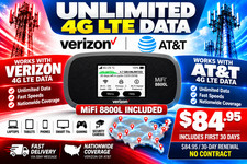 Unlimited 4G LTE Data  MiFi 8800L Hotspot  30 Days  AT T or Verizon