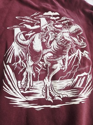 Cove Surf Company Hoodie Mens S Skeleton T-REX Graphic Pullover