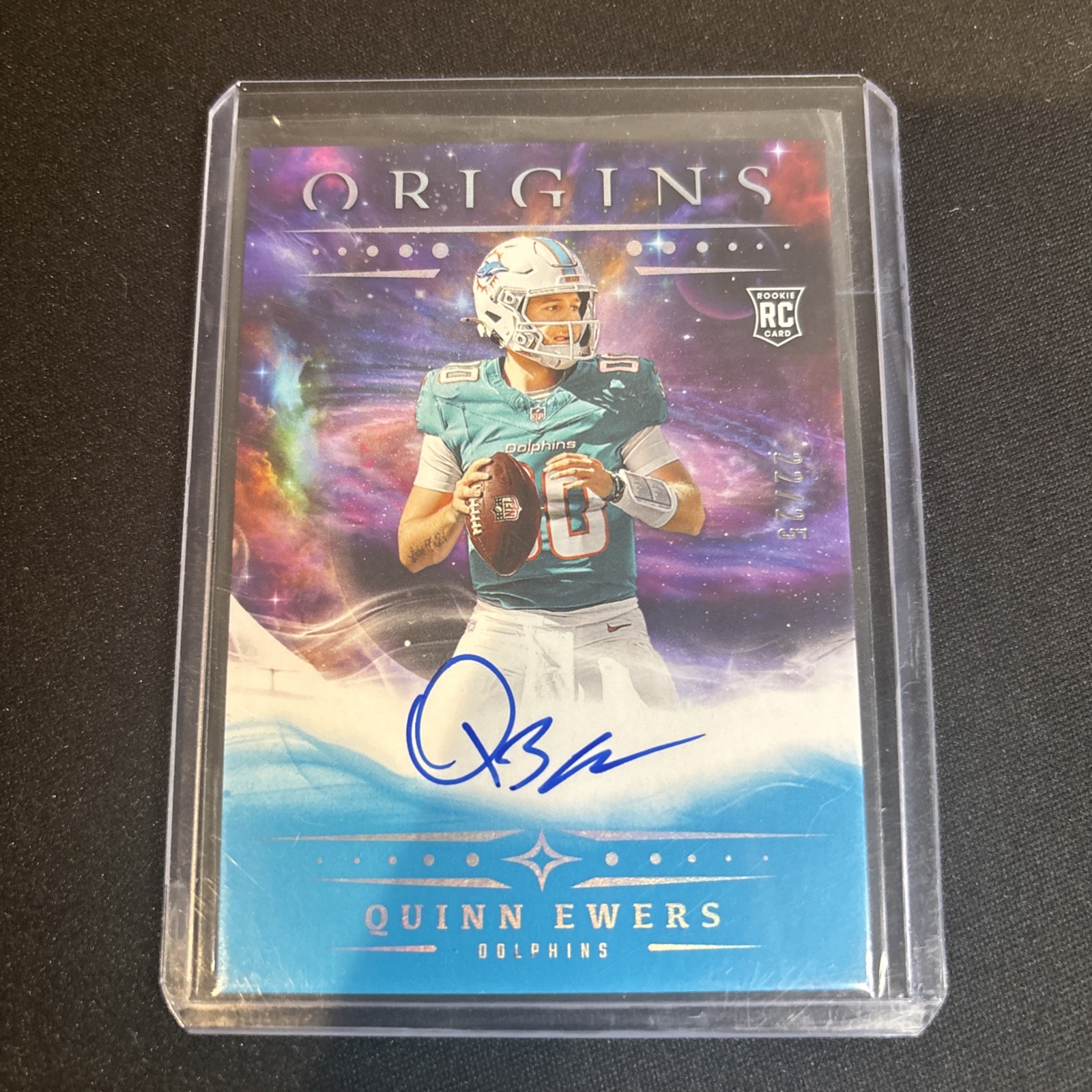 2025 Panini Origins - Rookie Autographs Quinn Ewers #RA-QEW Turquoise /25 RC
