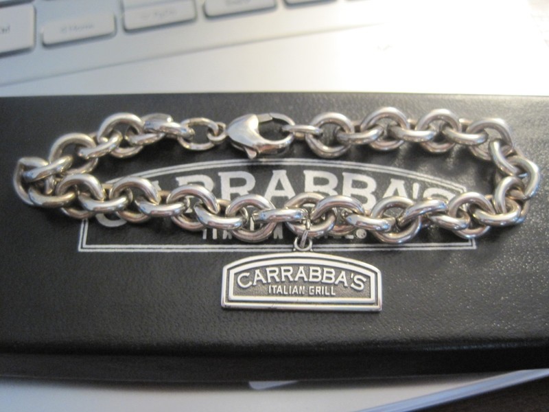 CARRABBAS STERLING SILVER CHARM BRACELET
