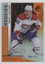 2018 SP Game Used Authentic Rookies Orange Rainbow /115 Noah Juulsen #112 0v8d
