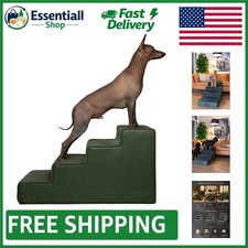 Extra Wide Pet Steps - 17" Dog Stairs with Non-Slip Bottom  Removable Cover