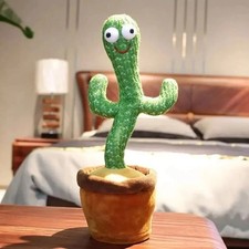 Dancing Cactus Repeat Talk Sing Glow Interactive Plush Toy for Kids