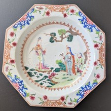 Chinese Antique famille rose plate with figures, Qianlong Period 2880