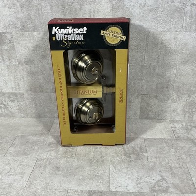 Kwikset Ultramax Signature Designs Deadbolt Double Cylinder Titanium Core Brass