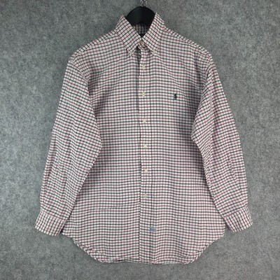 Ralph Lauren Shirt Mens US S / AUS Large Red Check Button Down Long Sleeve 15739