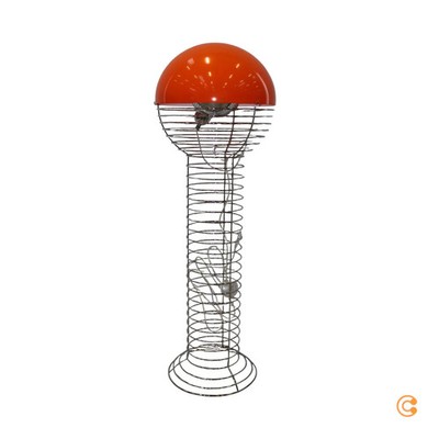 Verpan Stehleuchte Standlampe Wire Leuchte orange Kunststoff Stahl chrom E27 LED