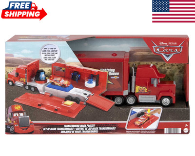 Mattel Disney and Pixar Cars Transforming Mack Playset, 2in1 Toy Truck & Tune-Up