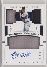 2018 Panini National Treasures 34/99 Brandon Woodruff #PCS-BW Auto 2b5