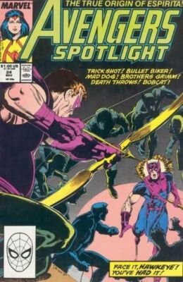 Avengers Spotlight (1987) #  24 (7.0-FVF) Trick Shot, Origin of Firebird 1989