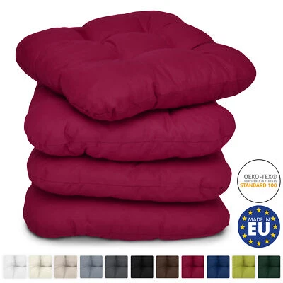 4er Set Sitzkissen Auflage Kissen Polster 40x40 cm Stuhlkissen Bodenkissen Sitz