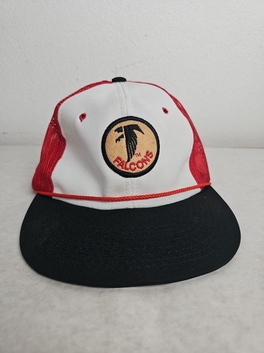 Cappello vintage Atlanta Falcons bianco rosso maglia camionista cappello berretto Youngan Sm-Med - Foto 7 di 10