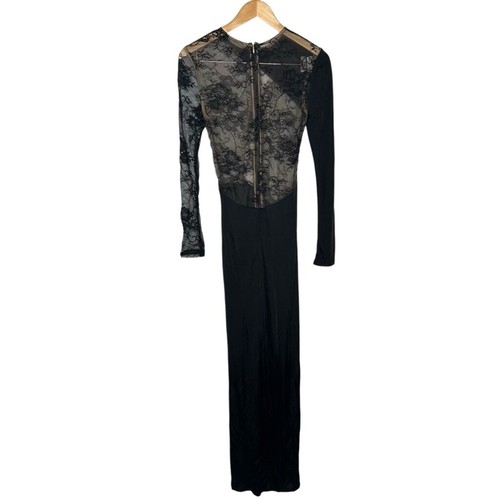MICHAEL COSTELLO x REVOLVE Hillary Gown in Black Lace High Slit Maxi Sz Medium - Bild 8 von 15