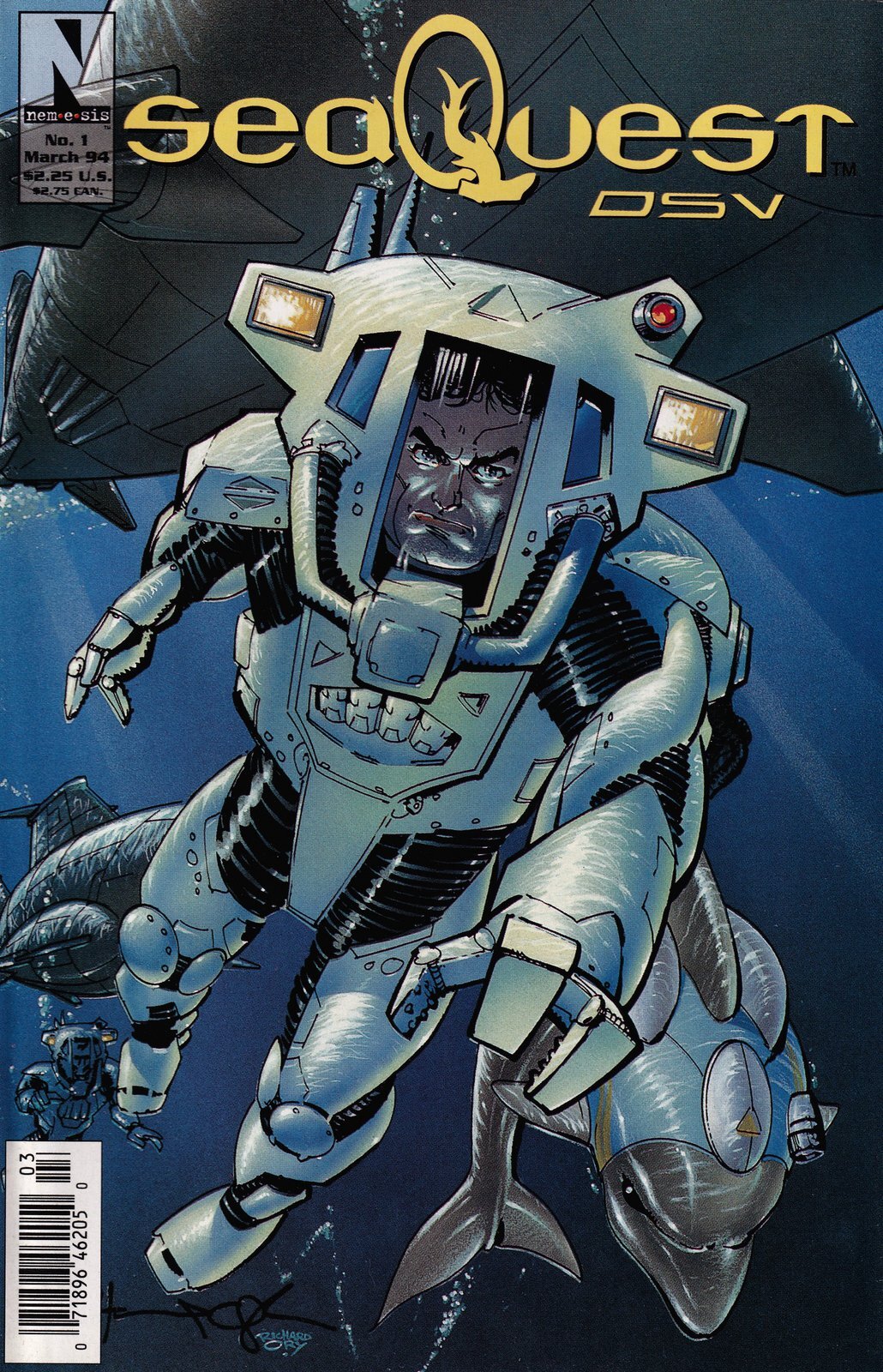 SeaQuest #1 Newsstand Cover (1994) Nemesis Comics