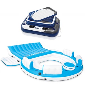 Intex Island Pool Lake Raft Lounger w/ Inflatable 72 Can Beverage Cooler Float - Click1Get2 Deals&set=par&discount=80 Or More&sale=mega Discount