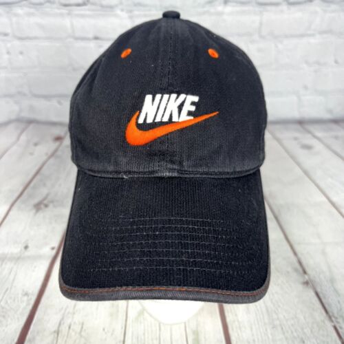Chapeau Nike vintage étiquette argent orange brodé Swoosh à bretelles années 2000 casquette Y2K - Photo 1/13