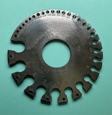 General Hardware MFG Co Wire Gage NO 20 American Standard Wire Gage Made in USA