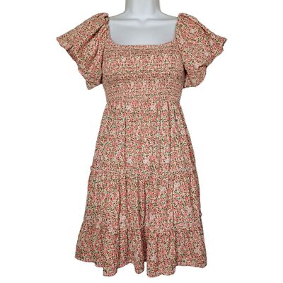 shein pink and green dress Shein SXY ~Woman Plus Size 2XL~ Yellow Green Pink Floral Dress Asymmetric Hem