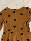 Little Girl Size 5/6 CHILDREN'S PLACE Heart Long-Sleeve Fit & Flare Brown Dress — photo 9