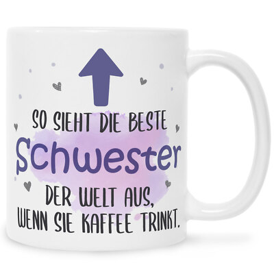 Bedruckte Tasse mit Spruch - So sieht der/die beste der Welt aus -