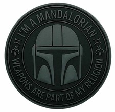 Mandalorian Weapons Are A Part Of My Religion Patch 3.0 Inch-pvc Rubber -mb15