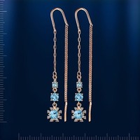 Durchzieher Ohrringe Mit Topasen Russisches Rose Rotgold 585 Rose Gold Threader
