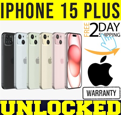 APPLE IPHONE 15 PLUS 128GB 256GB 512GB (FACTORY UNLOCKED) ALL COLORS  O/B 