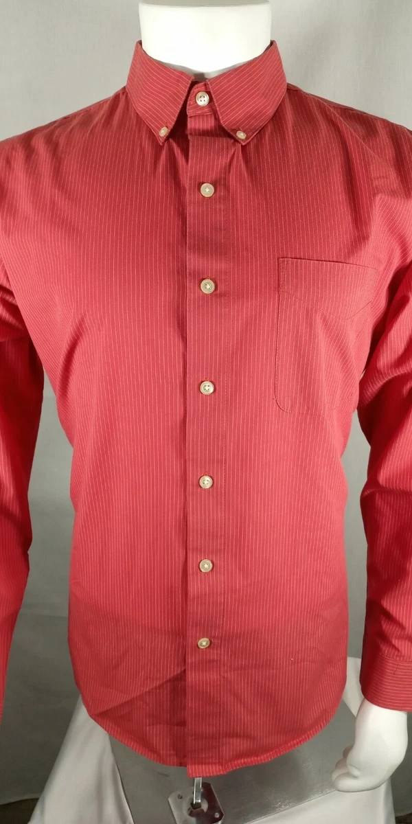 camisas para hombre manga larga color Rojo Vanheusen classic fit talla L G