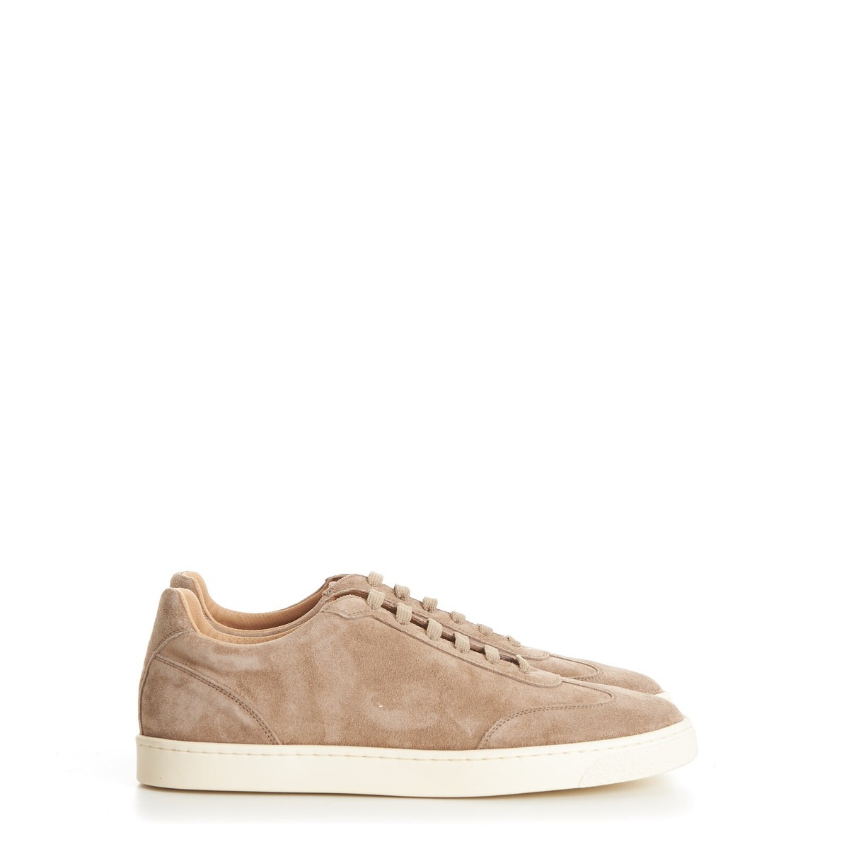BRUNELLO CUCINELLI 995$ Light Brown Suede Sneaker Shoes - Natural