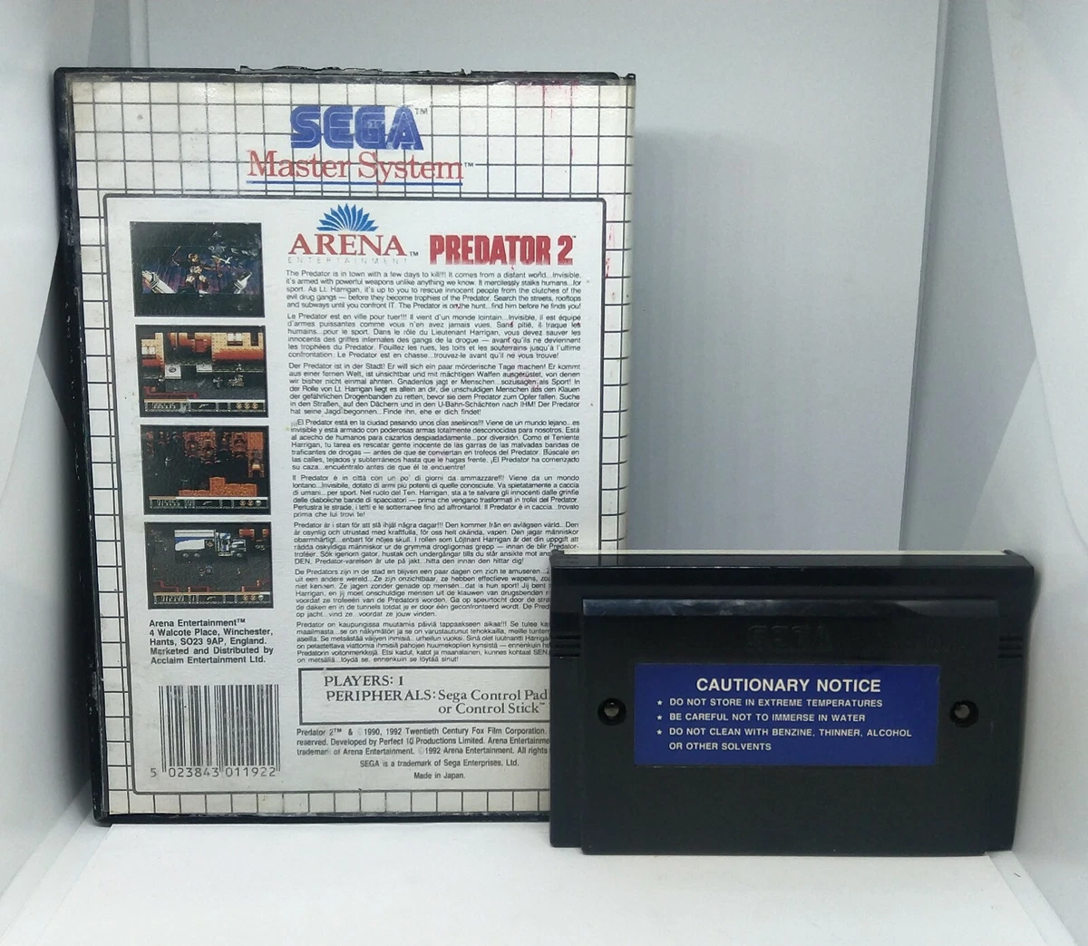 Predator 2 sega master system