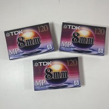 3x TDK 8mm 120 MP Premium Camcorder Casette P6-120MP Sealed BRAND NEW LOT
