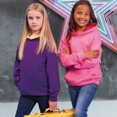 Uni AWDis JH03J Kinder Hoodies versch. Farben Unisex Winter Sweatshirt Pullover 