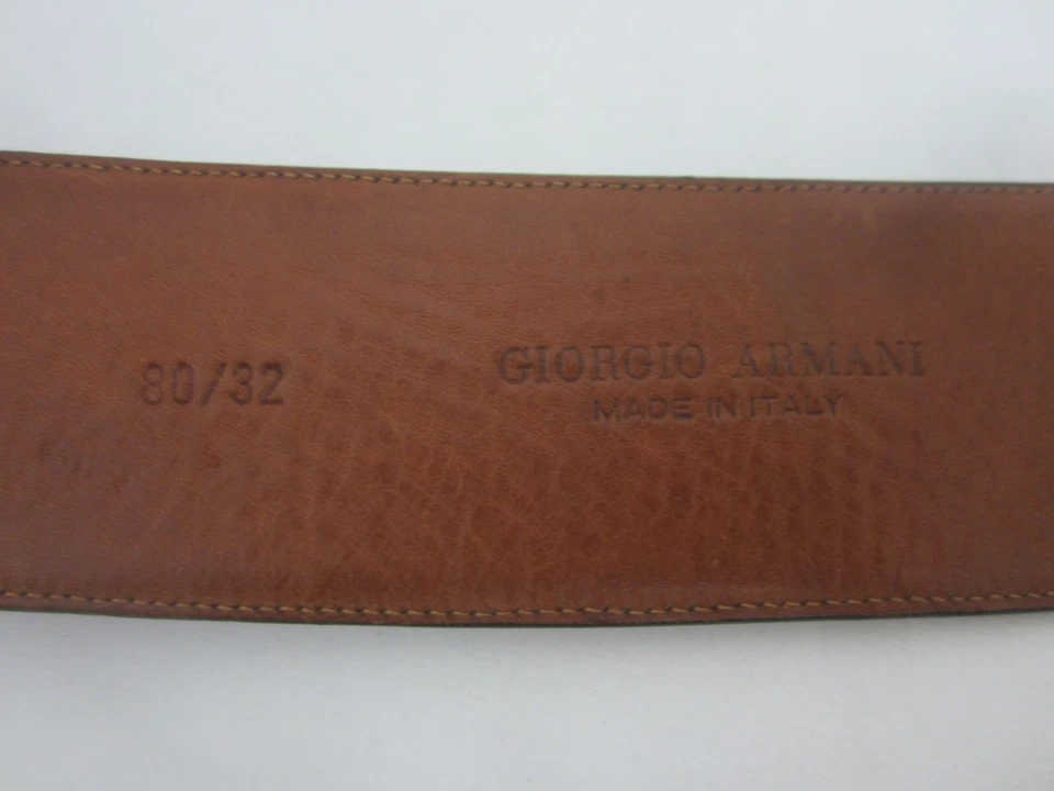 Cinturón Giorgio Armani Mujer S Negro Cuero Cocodrilo Genuino 26" - 30" Italia Foto 3 de 4